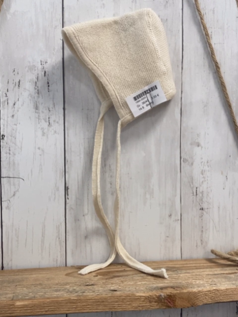 disana Mütze Gr. 36/40  beige Strick100% Schurwolle