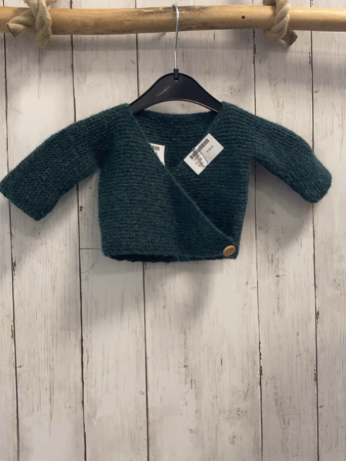  Pullover Gr. 56  grün Strick Wolle