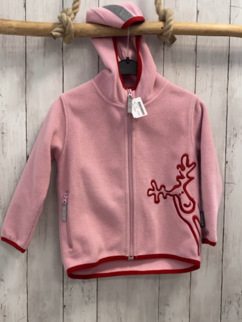 Killtec  Fleecejcke  Gr. 116  rosa roter Bund + Elch