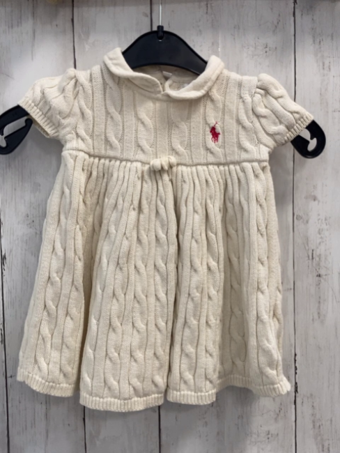 Ralph Lauren  Kleid  Gr. 68  beige Strick Zöpfe 